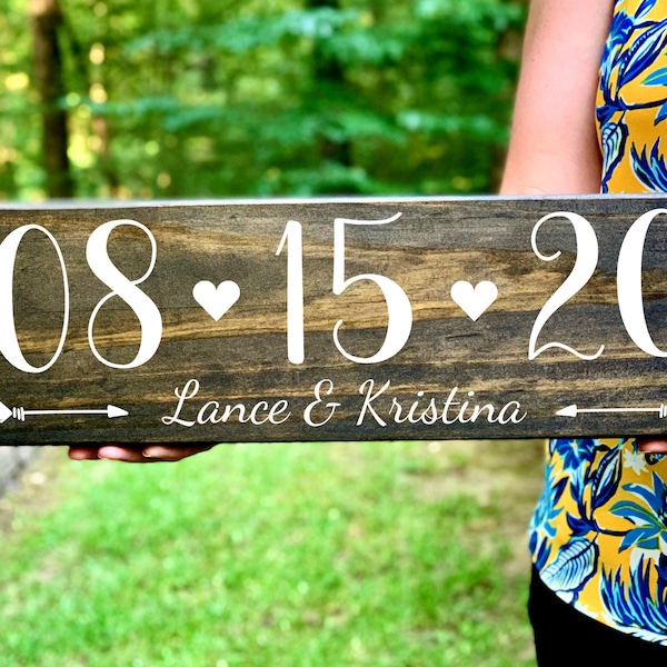 Engagement Photo Save the Date Sign Wedding Date Sign, Elopement Sign, Special Date Sign, Wedding Photo Prop, Engagement Announcement Sign