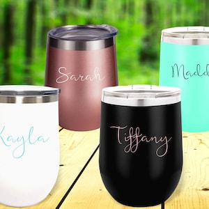 Bridesmaid Gifts, Bridesmaid Tumbler Personalized, Wine Tumbler, Custom Wine Cup, Bachelorette Party Favors, Bachelorette Wine Tumbler
