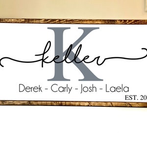 Personalized Family Name Sign, Wood Family Name Sign, Family Established Sign, Personalized Last Name Sign, Custom Family Name Wood Sign