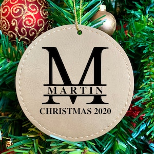 Last Name Christmas Ornament, Personalized Ornaments, Family Christmas Ornament, Family Name Ornament, Monogrammed Christmas Ornament