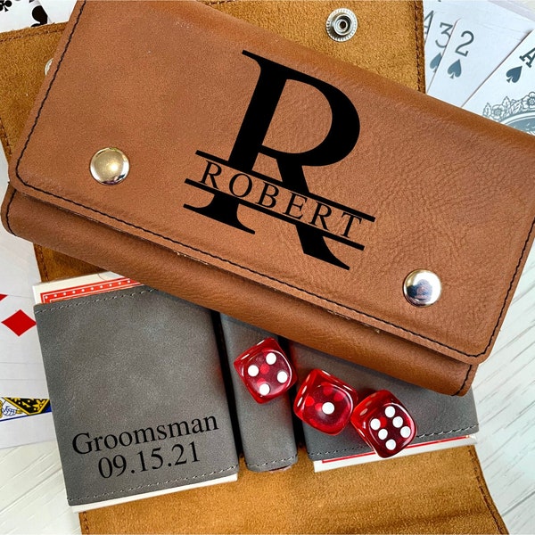 Groomsmen Proposal, Card and Dice Holder, Groomsmen Gifts, Groomsman Gift, Bachelor Party Favors, Gambling Gifts, Bachelor Party Gifts