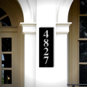 Vertical Address Plaque for House, Vertical Address Numbers, Vertical ...