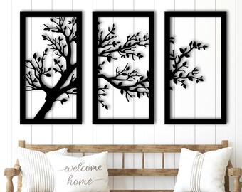 Metal Wall Decor, Metal Wall Art, Metal Wall Signs, Metal Art, Bedroom Decor, Tree Metal Wall Art, Livingroom Wall Art, Office Wall Art