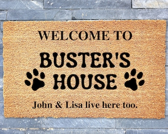 Welcome Mat for Dog-Door Mat for Dogs-Personalized Door Mat-Custom Doormat Dog-Dog Owner Gift-Dog Home Decor-Dog Lover Gift-Dog Welcome Mat