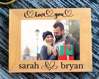 Personalized Picture Frame for Boyfriend, Valentines Day Gift for Him, Gift for Couples, Valentines Gift, Wedding Engagement Photo Frame
