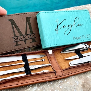 Personalized Manicure Set, Manicure Kit, Manicure Case, Manicure Set for Men, Manicure Set for Women, Custom Manicure Set Personalized Gift