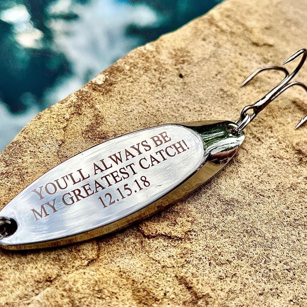 Personalized Engraved Fishing Lure, Fishing Gifts for Him, Personalized Gift, Gift for Boyfriend, Fathers Day Gift, Retirement Gift Husband