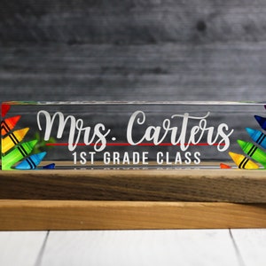 Personalized Teacher Desk Name Plate, Name Plaque, Teacher Gift, Teacher Appreciation Gift, Teacher Name Plate for Desk, Name Sign for Desk