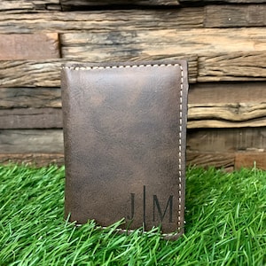 Personalized Wallet for Men, Leather Wallet, Customized Mens Wallet, Anniversary Gifts for Men, Husband Gifts, Boyfriend Gifts, Men Gift