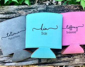 Personalized Bridesmaid Proposal Can Coolers, Custom Bridesmaid Can Cooler, Maid of Honor Can Cooler, Bride Can Cooler, Bridal Party Gifts