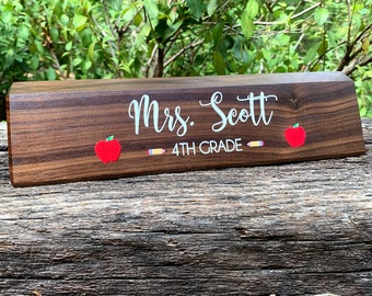 Teacher Name Plate, Personalized Teacher Gift, Teacher Gifts, Teacher Appreciation Gift, Personalized Teacher Sign, Custom Teacher Gift