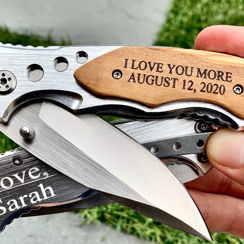 Engraved Pocket Knife for Boyfriend Personalized Knife for Etsy