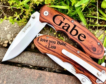 Personalized Knife, Engraved Pocket Knife, Monogrammed Knife, Custom Knife, Hunting Knife, Groomsman Knife, Groomsmen Gift Knife