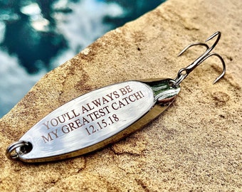 Personalized Engraved Fishing Lure, Fishing Gifts for Him, Personalized Gift, Gift for Boyfriend, Fathers Day Gift, Retirement Gift Husband