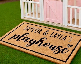 Felpudo personalizado para casita de juegos infantil, Felpudo para casita de juegos, Felpudo personalizado, Felpudo infantil, Felpudo para casita de juegos infantil, Felpudo personalizado