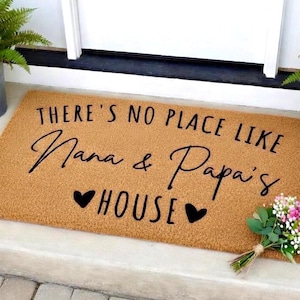 Nana and Papa's House Doormat, Grandparents Doormat, Gift for Grandparents, Nana Papa Gift, Personalized Doormat, Grandparents Gift Ideas