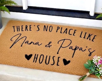 Nana and Papa's House Doormat, Grandparents Doormat, Gift for Grandparents, Nana Papa Gift, Personalized Doormat, Grandparents Gift Ideas