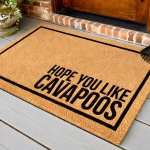 Hope You Like Cavapoos Doormat, Cavapoo Doormat, Cavapoo Decor, Cavapoo Gifts, Housewarming Gift, Birthday Gift, Dog Mat, Cavapoo Door Mat