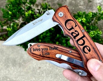 Grooomsmen Gift, Engraved Knife, Groomsmen Gifts, Pocket Knife, Groomsmen Knife Gift, Custom Knife, Wedding Gift,Folding Knife Hunting Knife