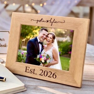 Picture Frame, Picture Frames, Personalized Picture Frame, Custom Picture Frame, Engraved Picture Frame, Wood Picture Frame