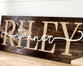 Name Sign for Nursery, Girl Name Sign, Nursery Room Decor, Baby Shower Gift, Custom Wood Sign,Personalized Wood Sign, Custom Wooden Signs