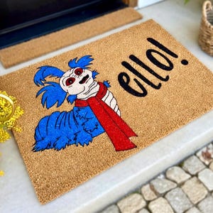 Ello Worm Doormat, Funny Doormat, Cute Welcome Mat, Housewarming Gift, Movie Door Mat, Front Door Mat, Cute Door Mats, Coir Doormats Trendy