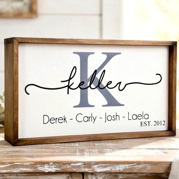 Personalized Family Name Sign, Wood Family Name Sign, Family Established Sign, Personalized Last Name Sign, Custom Family Name Wood Sign