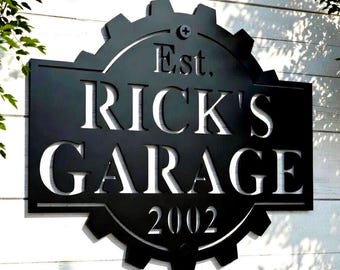 Personalized Garage Sign, Metal Sign for Garage, Custom Garage Sign, Garage Sign Men, Garage Sign Personalized,Garage Decor,Mens Garage Sign