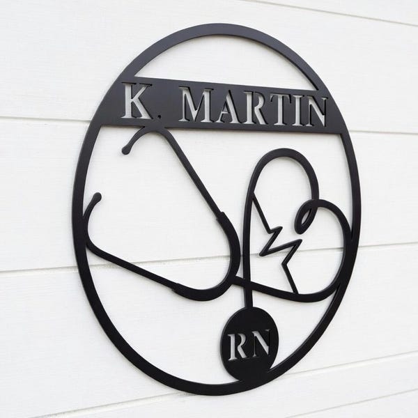 Personalized Nurse Sign, Personalized Nurse Gift, Nurse Decor, RN Gifts, LPN Gifts, CNA Gifts, Doctor Gift, Personalized Metal Sign