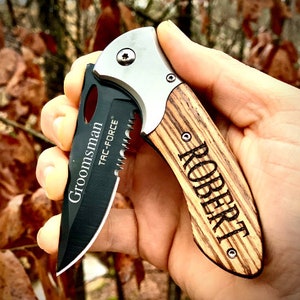 Engraved Pocket Knife for Boyfriend, Personalized Knife for Husband, Hunting Knife, Custom Knife, Boyfriend Gift, Husband Gift, Pocket Knife image 5