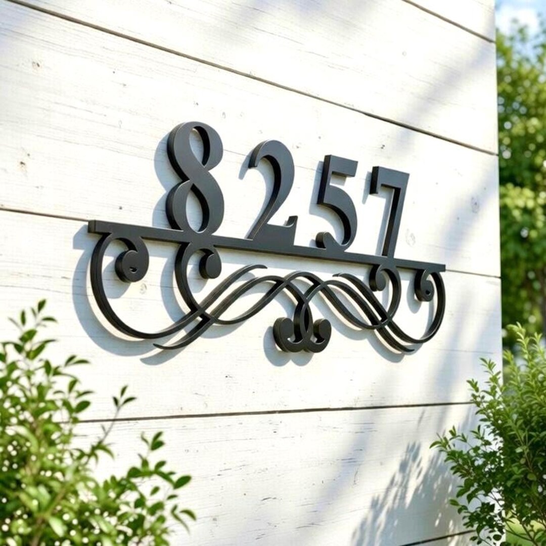 Metal House Numbers, Address Sign, House Number Plaque, Metal Address ...