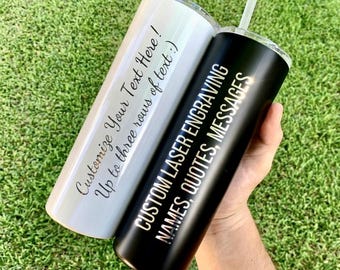 Custom Tumbler-Personalized Tumbler-Engraved Tumbler-Skinny Tumbler-Insulated Tumbler with Straw-Tumbler Cups-Stainless Steel Tumbler Gift