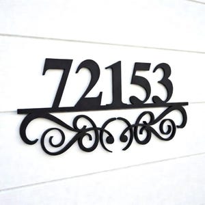 Metal Address Plaque for House, Address Number, Metal Address Sign, House Numbers, Address Sign Metal, Front Porch Address Sign Metal Plaque image 4