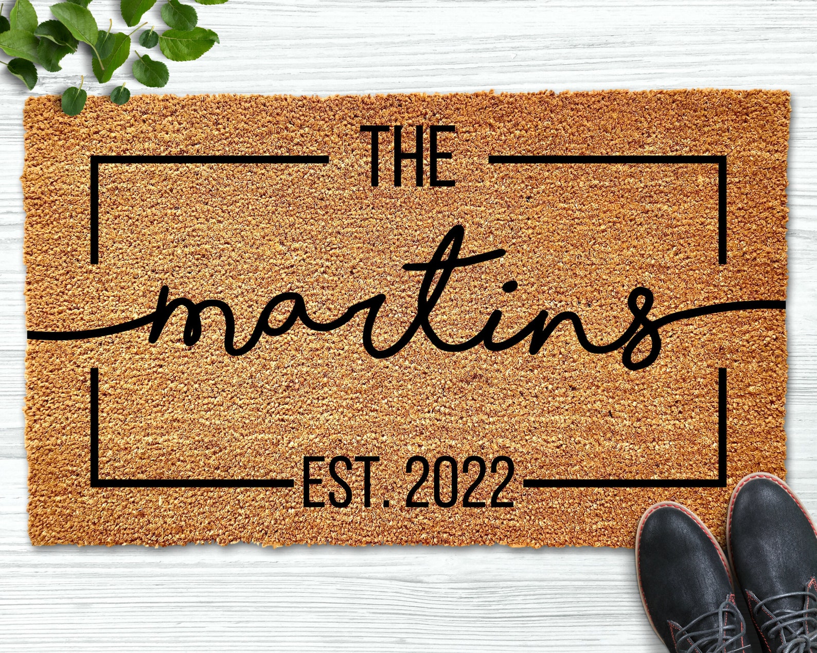 Personalized Doormat with Family Name, Last Name Custom Doormat, Welcome Mat, Housewarming Gift, New Home Gift, Wedding Gift, Realtor Gift