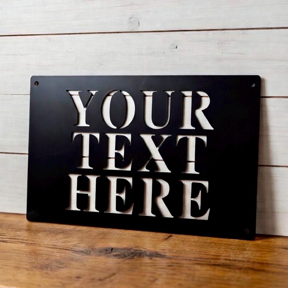 Custom Add Silver Sign Personalized Metal Sign, Custom Metal Signs, Customized Metal Signs ...