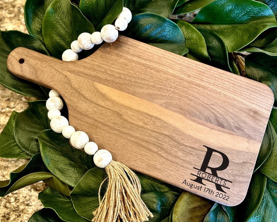 Engraved Cutting Board With Handle Valentines Gift for Her Etsy