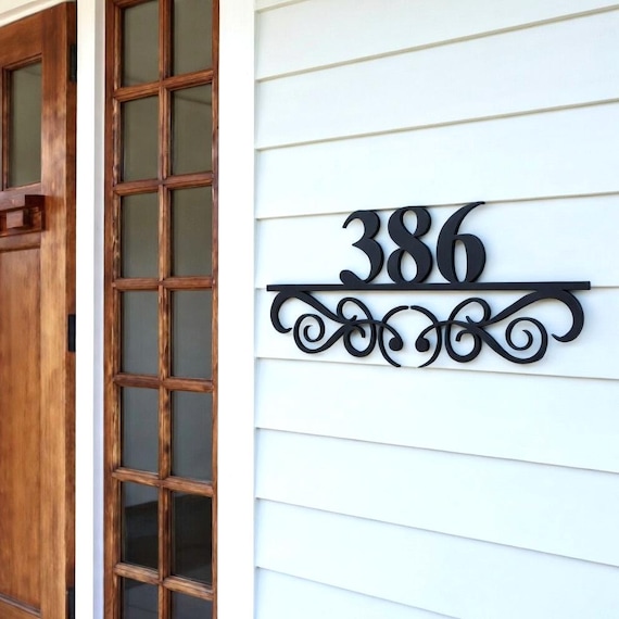 Metal Address Plaque for House, Address Number, Metal Address Sign, House Numbers, Address Sign Metal, Front Porch Address Sign Metal Plaque