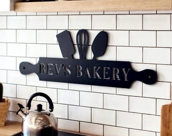 Custom Metal Sign for Kitchen, Nana's Kitchen Metal Sign, Personalized Kitchen Signs, Nana Mothers Day Gift, Custom Kitchen Sign Wall Decor