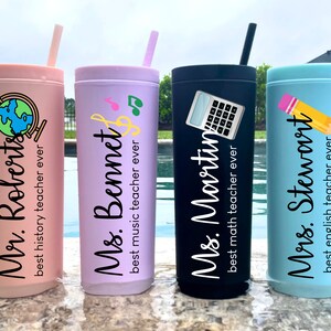 Personalized Teacher Tumbler, English Teacher Gifts, Science Teacher Gifts, Math Teacher Gift, History Teacher Gifts, Teacher Appreciation