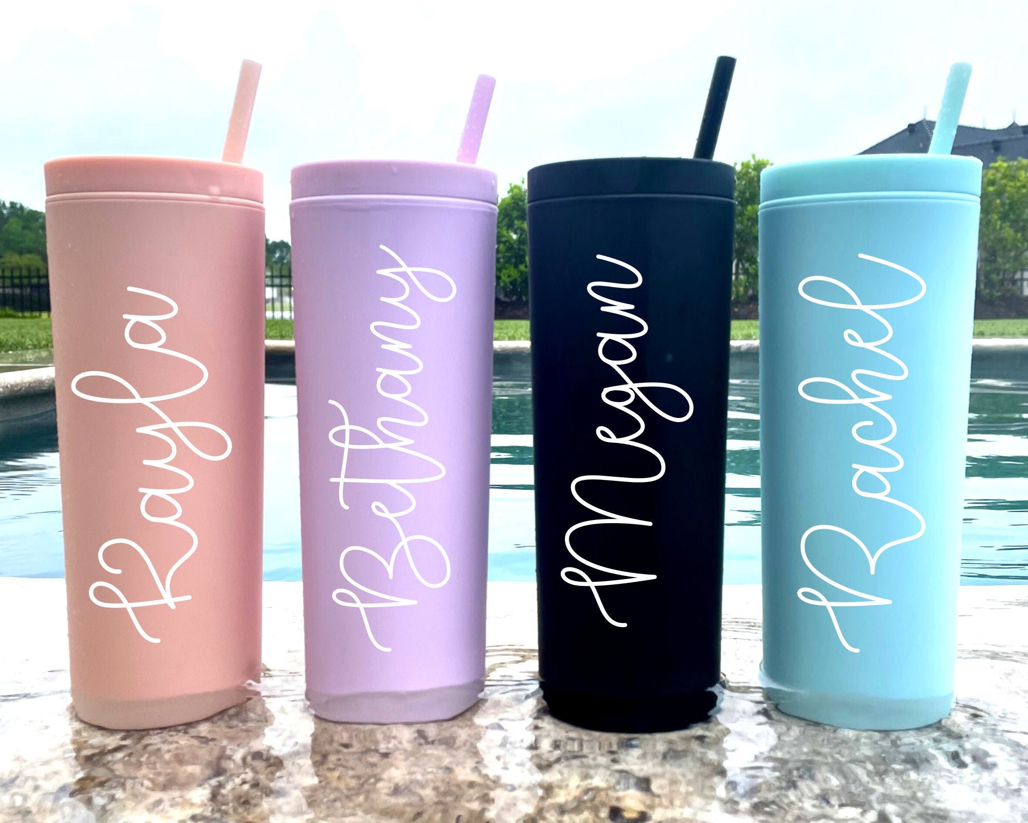 Custom Skinny Tumbler Personalized Skinny Tumbler Bridesmaid Etsy.de
