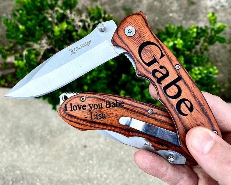 Personalized pocket knife engraved knifes for men anniversary etsy