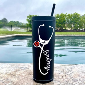 Nurse Tumbler Personalized Nurse Gift for Nurse Appreciation Gift for Nursing Student Gifts for RN Gift, CNA Gift, RN Grad Gift, Lpn Gift image 2