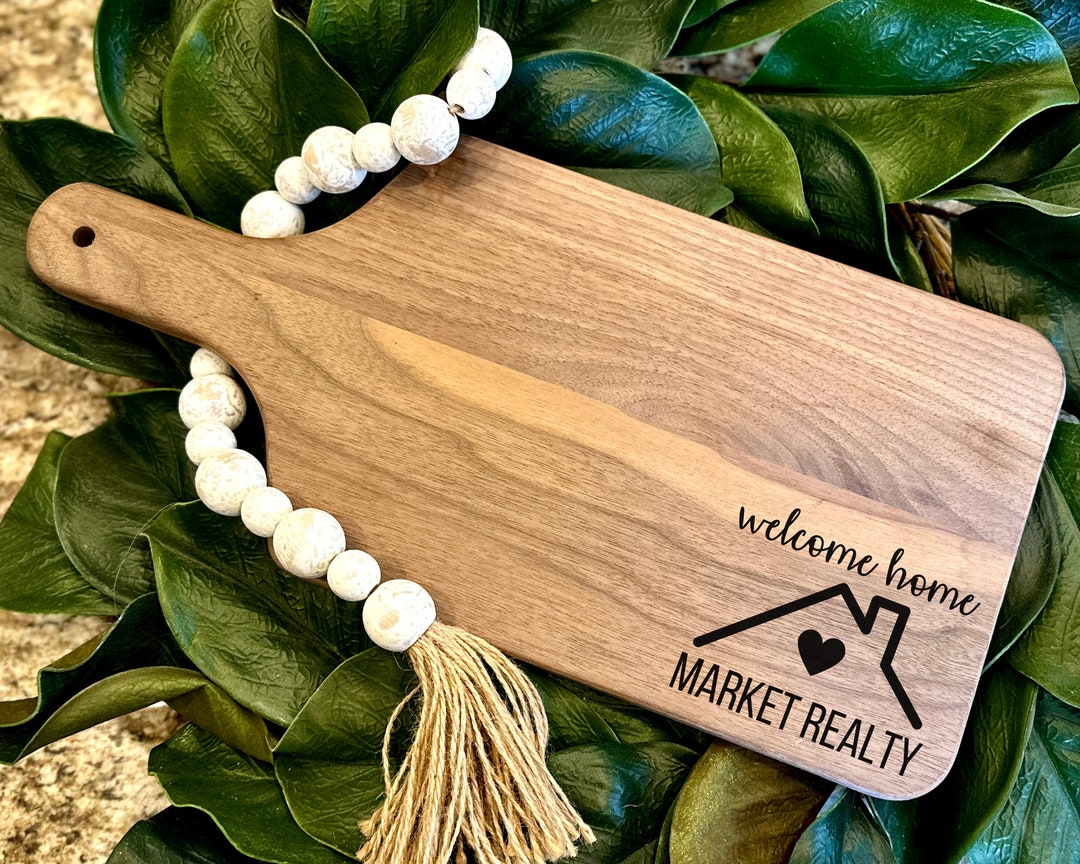 Realtor Closing Gift for Clients, New Home, Cutting Board, Realtor Gift