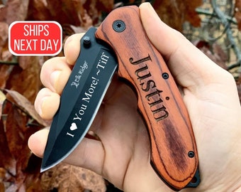 Personalized Pocket Knife, Engraved Pocket Knife, Engraved Pocket Knife for Groomsmen, Personalized Groomsmen Gift Knife, Groomsman Gift