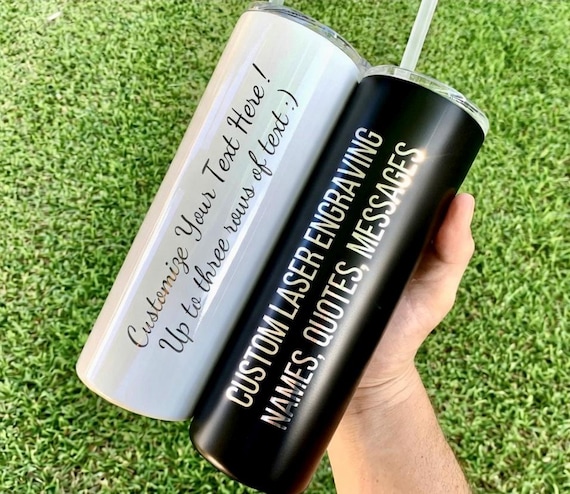 Custom Engraved Skinny Tumbler-Personalized Skinny Tumbler-Personalized Gift-Tumbler with Straw-Insulated Tumbler-Custom Tumbler Personalize