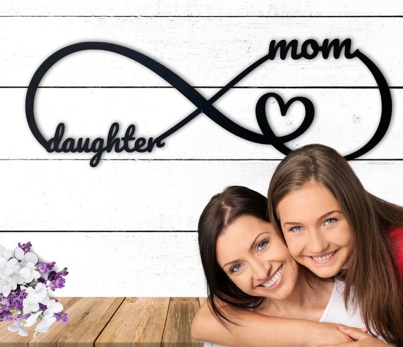 Metal Infinity Sign Mom and Son Sign Mom and Daughter Sign - Etsy