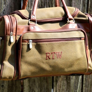 Personalized Groomsmen Leather Bag, Personalized Duffel, Groomsmen Proposal, Groomsmen Gift, Engraved Canvas, Personalized Travel Bag