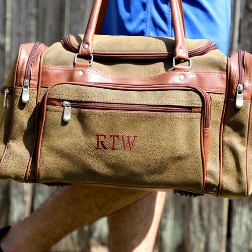 Personalized Leather Gym Bag Personalized Carry on Luggage Etsy