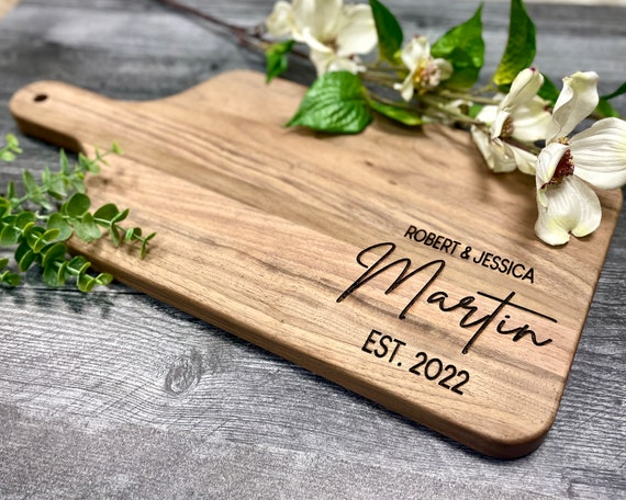 Laser Engraved Mini Charcuterie Board Gift Idea - Mornings on Macedonia