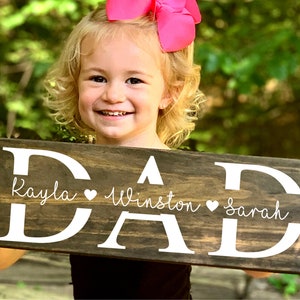 Personalized Dad Gift, Personalized Gift for Dad, Custom Gift for Dad, Custom Dad Sign, Dad Wood Sign, Custom Dad Gift, Dad Wooden Sign Dad